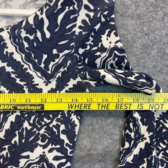 LILLY PULITZER Dress Supima Cotton Small Blue White Ophelia Onyx Reef Madness - Picture 9 of 15